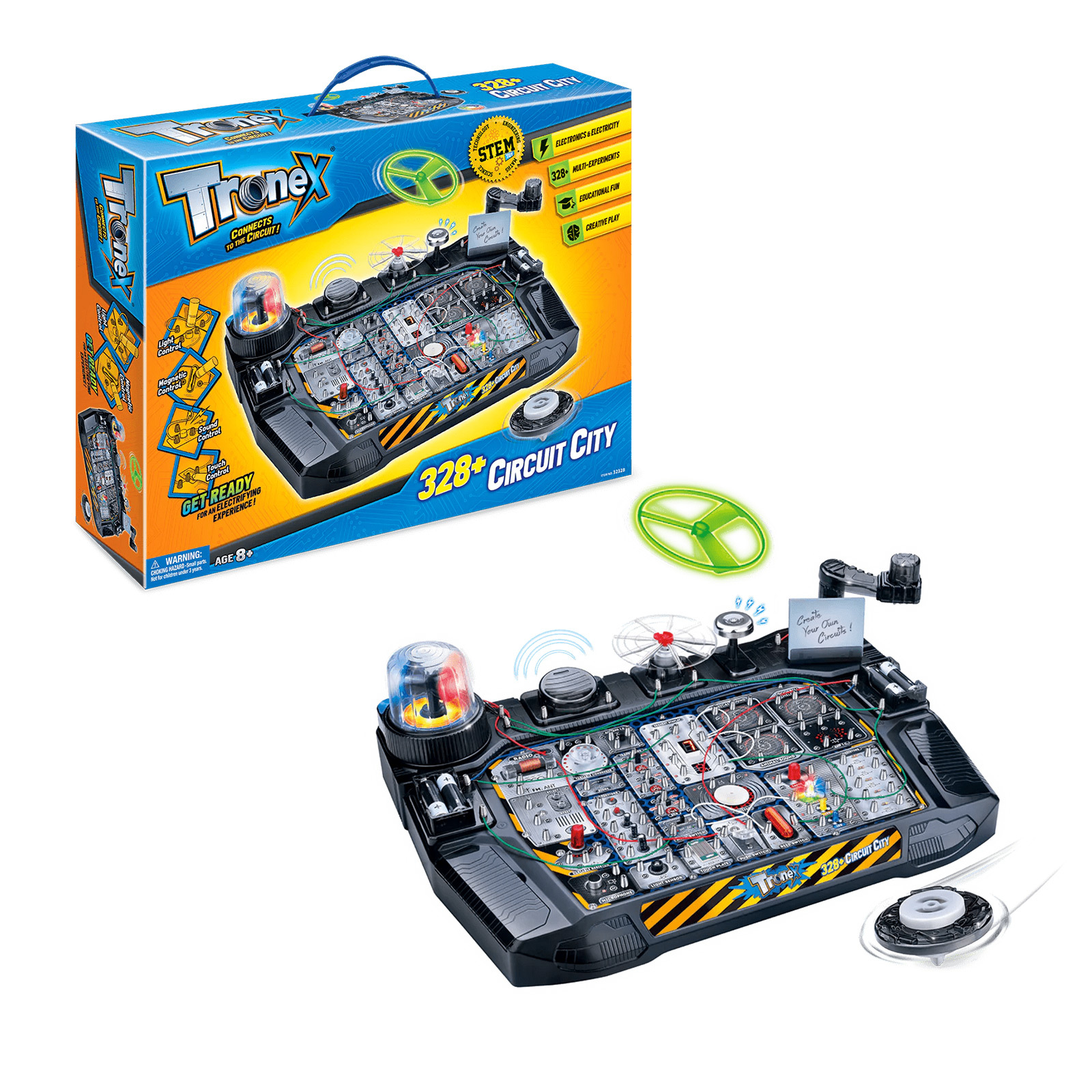 V274-TOY-KN-3AT2328-191518-00 Tronex 328+ Circuit City STEM Kit Toy for Kids Educational Circuit Learning Board - Image 1