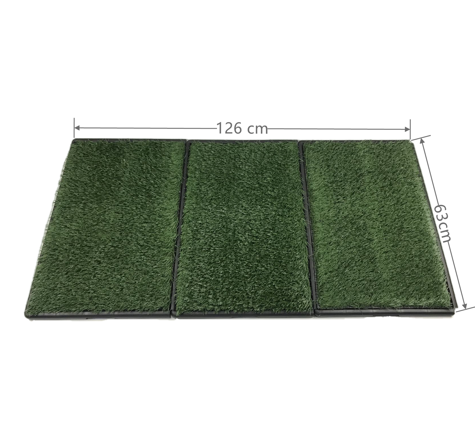 V278-3-X-PP4363-66015-00 YES4PETS Indoor Dog Puppy Toilet Grass Potty Training Mat Loo Pad 126 x 63 cm - Image 1