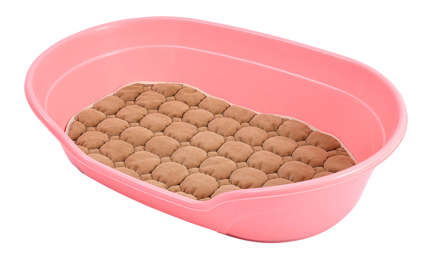 V278-BP220-DOGBED-L-PINK-BP220-DOGBED-L-PINK-00 YES4PETS Pet Bed Large Plastic Dog Bedding Sleeping Resting Washable Basket Pink - Image 1