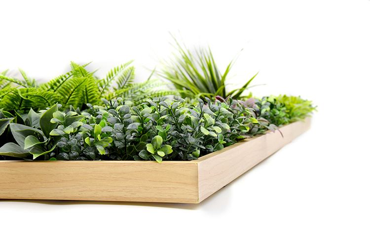 V278-CCGK001BV014-HERA-71269-02 YES4HOMES 3D 1Mx1M Green Artificial Plants Wall Panel Flower Wall With Frame Vertical Garden UV Resistant Frame - Image 3