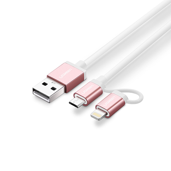 V28-ACBUGN30471-01_7 UGREEN Micro-USB to USB Cable with MFI Certified iPhone Adapter 1.5M(30471) - Image 1