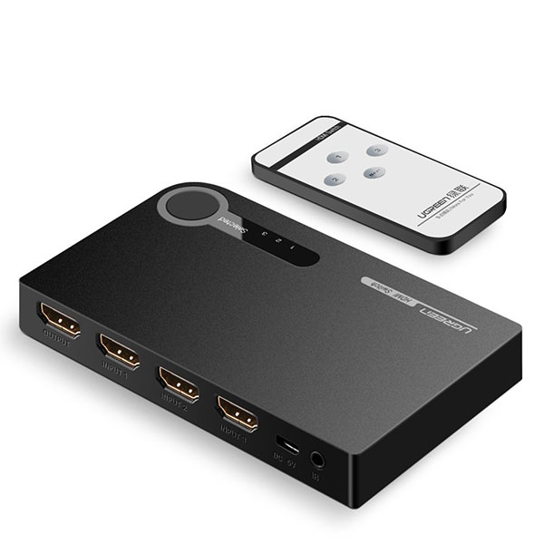 V28-ACBUGN40234-01_3_7 UGREEN 1 x 3 HDMI Switch - Black (40234) - Image 1