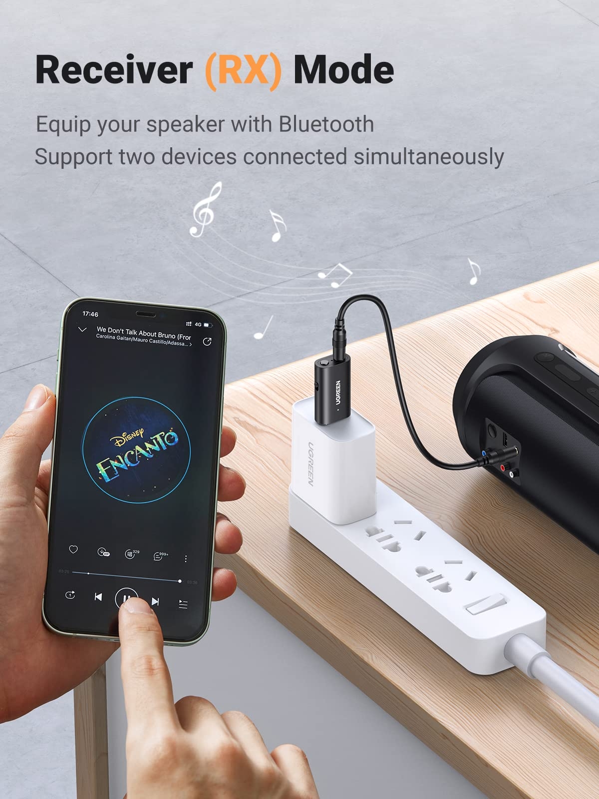 V28-ACBUGN60300-65246-03 UGREEN 60300 Bluetooth 5.1 Transmitter Receiver - Image 4