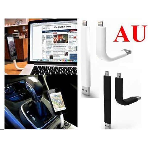 V28-MOBVMXUSBLIGHTING_1496907855 Flexible USB Data Sync Stand Mount Cable for iPhone 5/ 5S /6 BLACK ONLY - Image 3