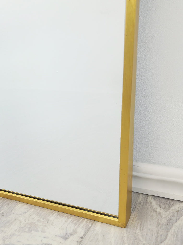 V292-MIRR-ARCH0036-51924-03 Metal Arch Mirror 80cm x 170cm - Gold - Image 4