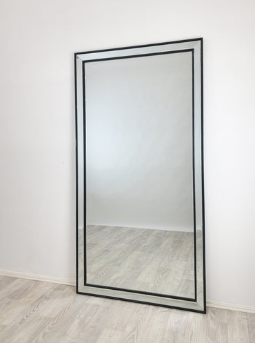 V292-MIRR-BDD002-51585-01 Black Beaded Framed Mirror - X Large 190cm x 100cm - Image 2