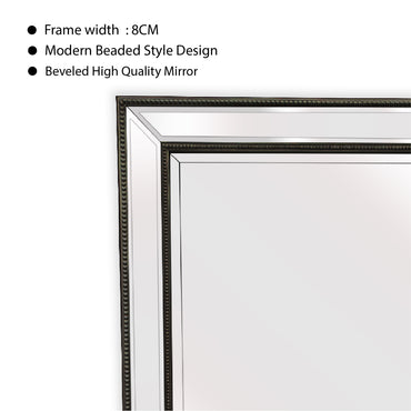 V292-MIRR-BDD002-51585-02 Black Beaded Framed Mirror - X Large 190cm x 100cm - Image 3