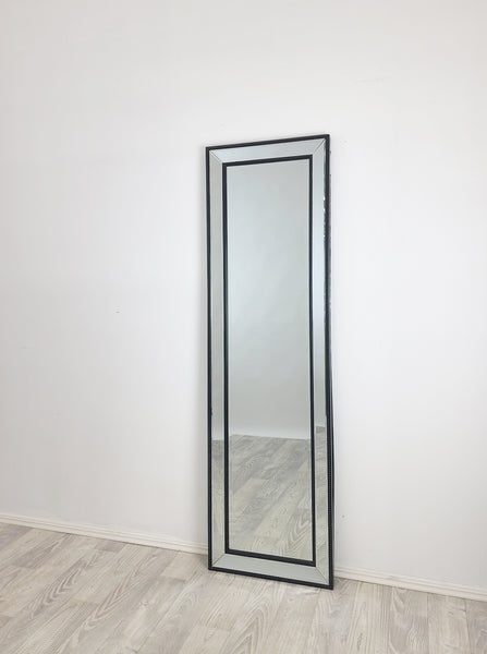 V292-MIRR-BDD012-51932-03 Black Beaded Framed Mirror - Free Standing 50cm x 170cm - Image 3