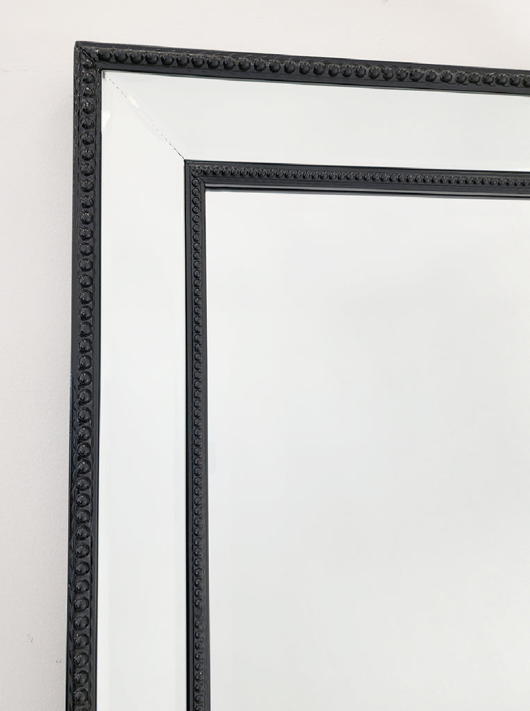 V292-MIRR-BDD012-51932-05 Black Beaded Framed Mirror - Free Standing 50cm x 170cm - Image 6