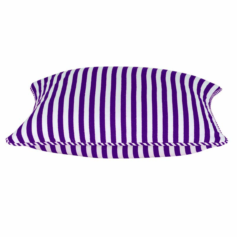 V416-444150F20PK4-142235-01 Pack of 4 Dandi Fuchsia Plum Purple & White Striped Square Cushion Covers 40x40cm - Image 2