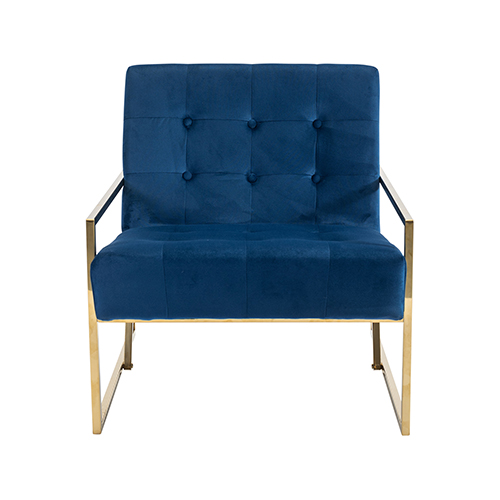 V43-AC-CRMN-191579-01 Carman Arm Chair Blue Velvet - Image 2