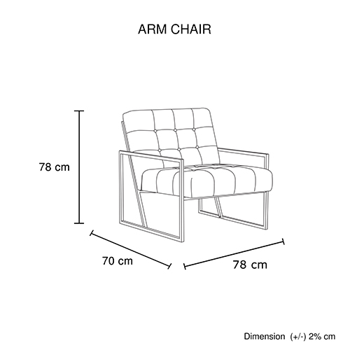 V43-AC-CRMN-191579-04 Carman Arm Chair Blue Velvet - Image 5