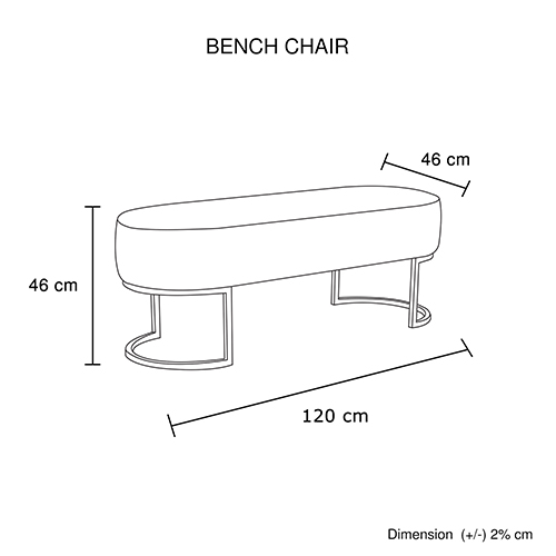 V43-BNC-NORI-191578-03 Noori Bench Chair Black Velvet - Image 4