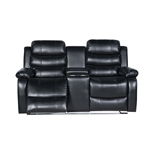 V43-REC-CHLS2RBL-144725-01 Chelsea 2R Seater Finest Leatherette Recliner Feature Console LED Light Ultra Cushioned - Image 2