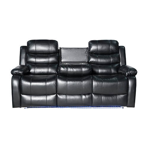 V43-REC-CHLS3RBL-144724-02 Chelsea 3R Seater Finest Leatherette Recliner Feature Console LED Light Ultra Cushioned - Image 3