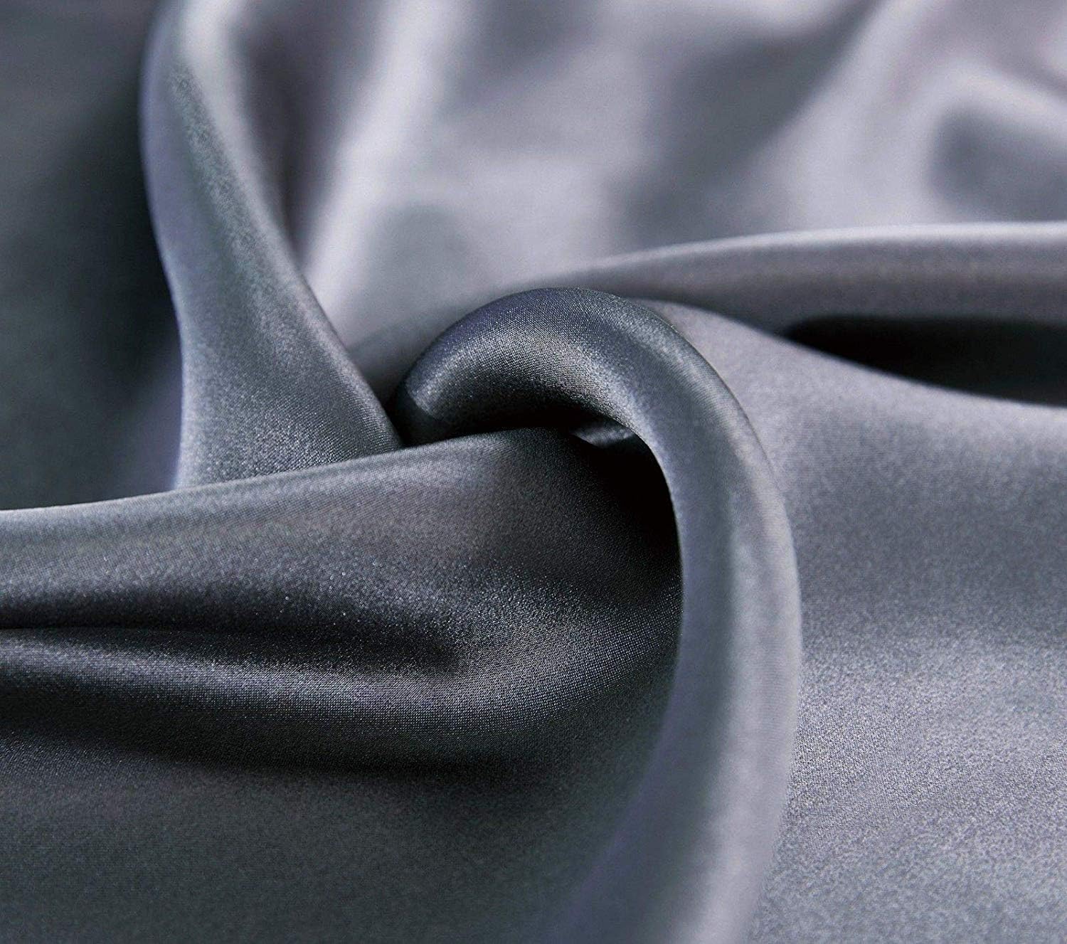 V439-2PCSILKC-191094-02 Luxury Pillowcase 2 Pack - 100% Pure Mulberry Silk on Both Sides - Charcoal - Image 3