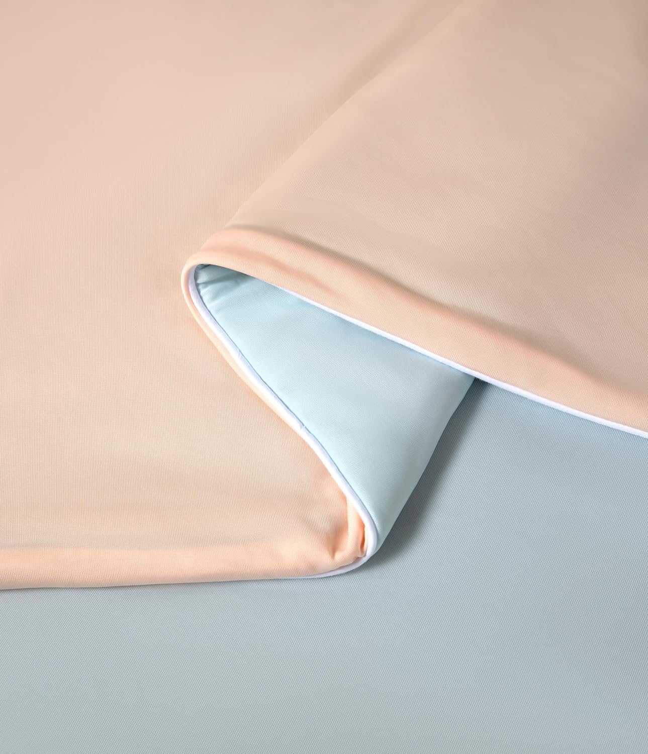 V439-AQUCOOLORG-218363-05 Ice Cooling Reversible Summer Comforter Blanket (Orange and Blue, Single/Double) - Image 6