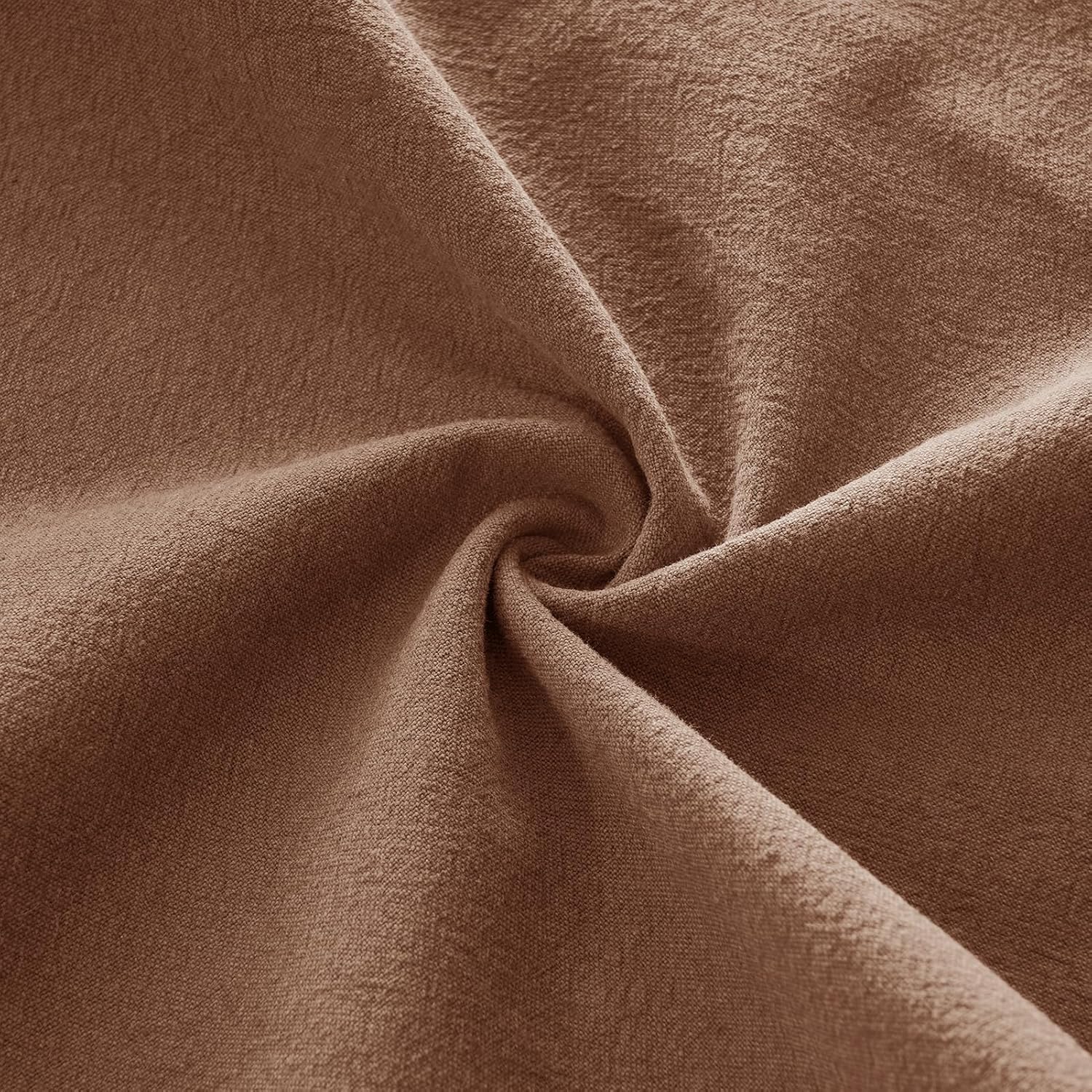 V439-LINENCOCOA2-30-202506190412-04 Linen Cushion Covers - 30% Linen 70% Cotton Blend, Soft & Breathable with Hidden Zipper Design - Cocoa Brown, 30cm x 50cm (Twin Pack) - Image 5