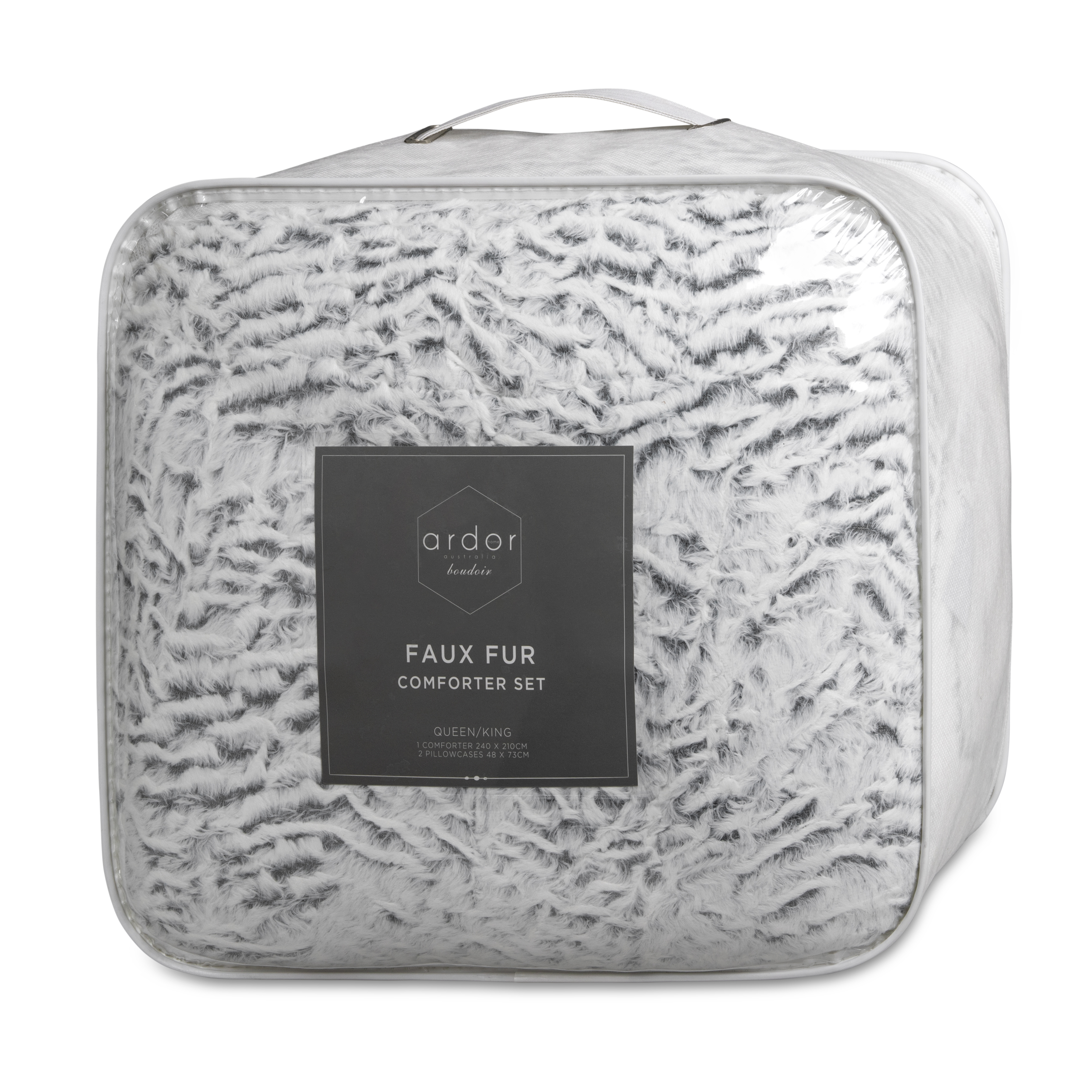 V441-CS4545SILQBKB-90370-03 Faux Fur SHERPA 3PCE COMFORTER SET - QUEEN/KING - Image 4