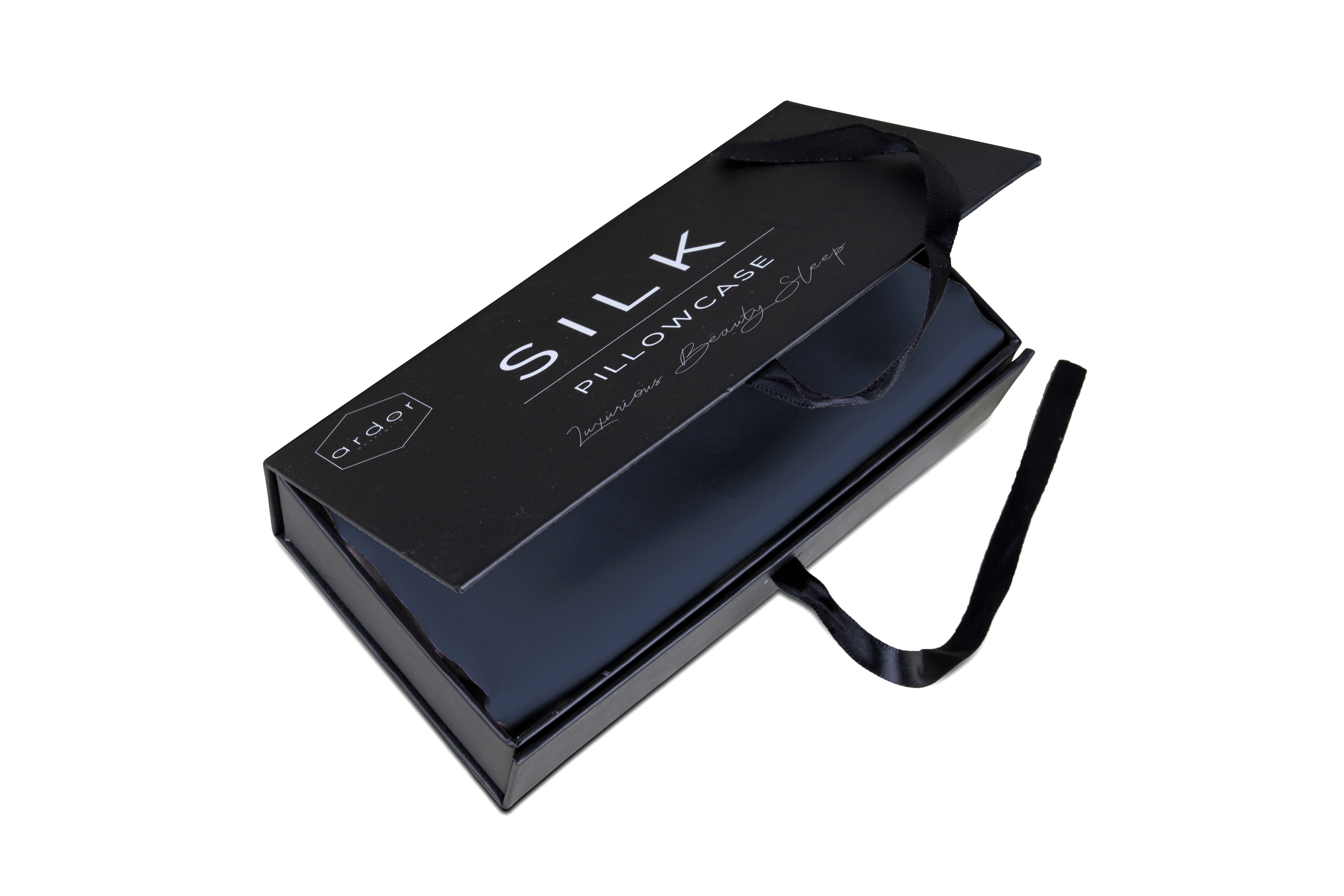 V441-PC4347NVY51X76-90274-04 Navy SILK PILLOWCASE - 51X76CM - Image 5