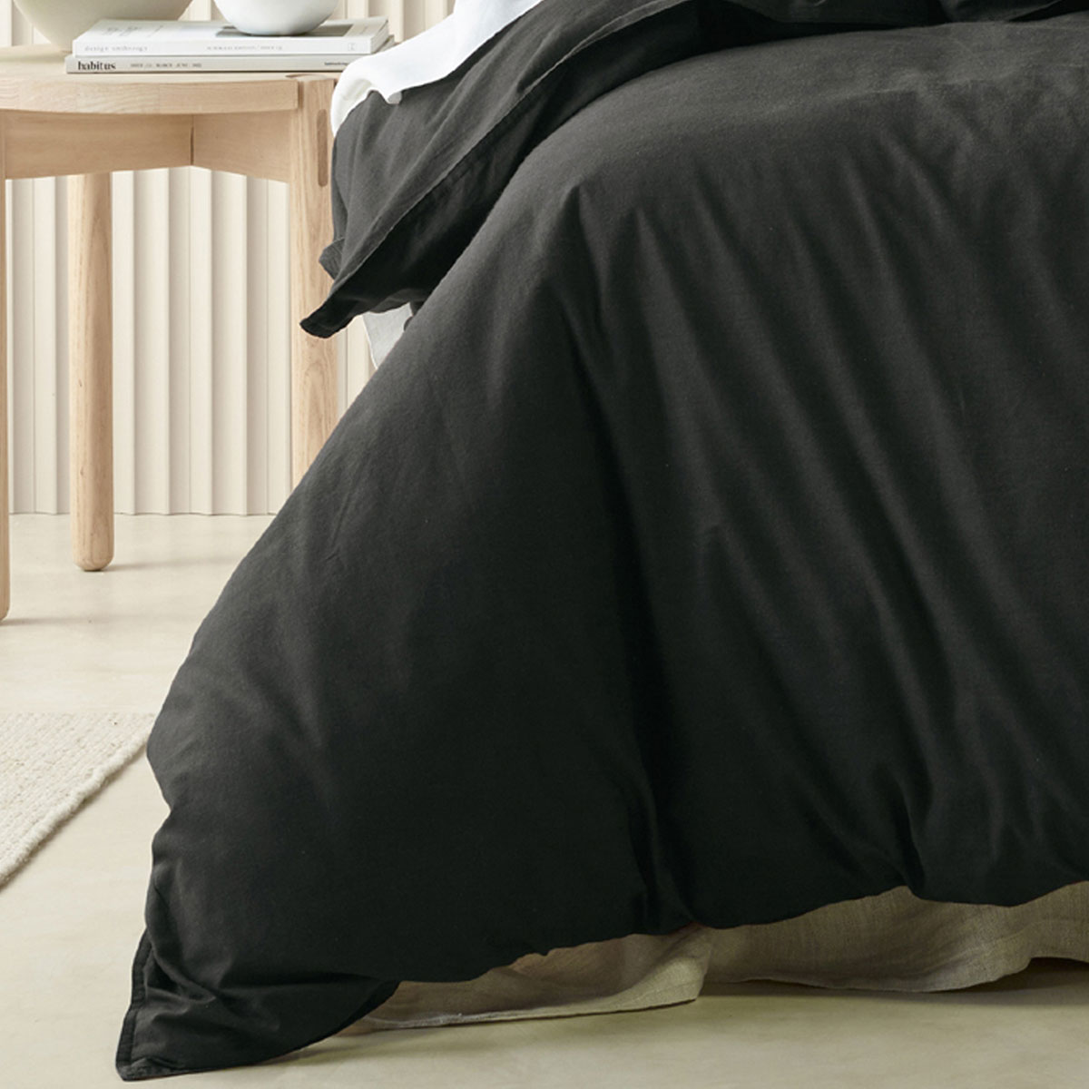 V442-BCA-QUILTCS-ACACIA-CHARCOAL-KI-202680-03 Bianca Acacia Charcoal Vintage Washed Cotton Quilt Cover Set King - Image 4