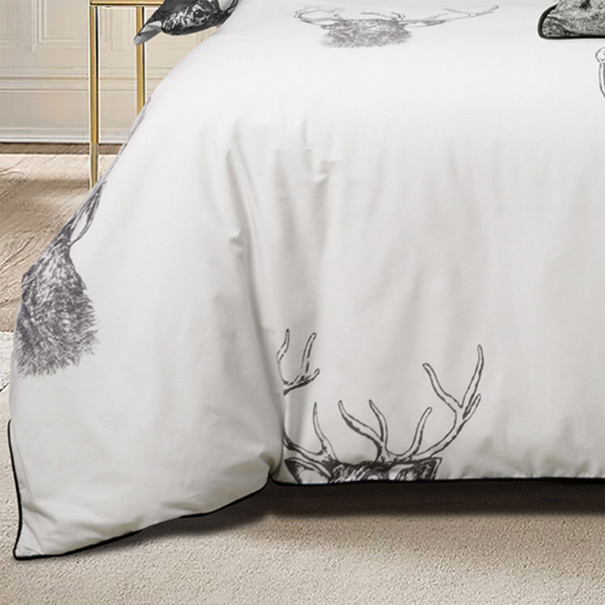 V442-BCA-QUILTCS-ALPINESTAG-TAUPE-QS-158429-02 Bianca Alpine Stag Taupe Polyester Cotton Quilt Cover Set Queen - Image 3