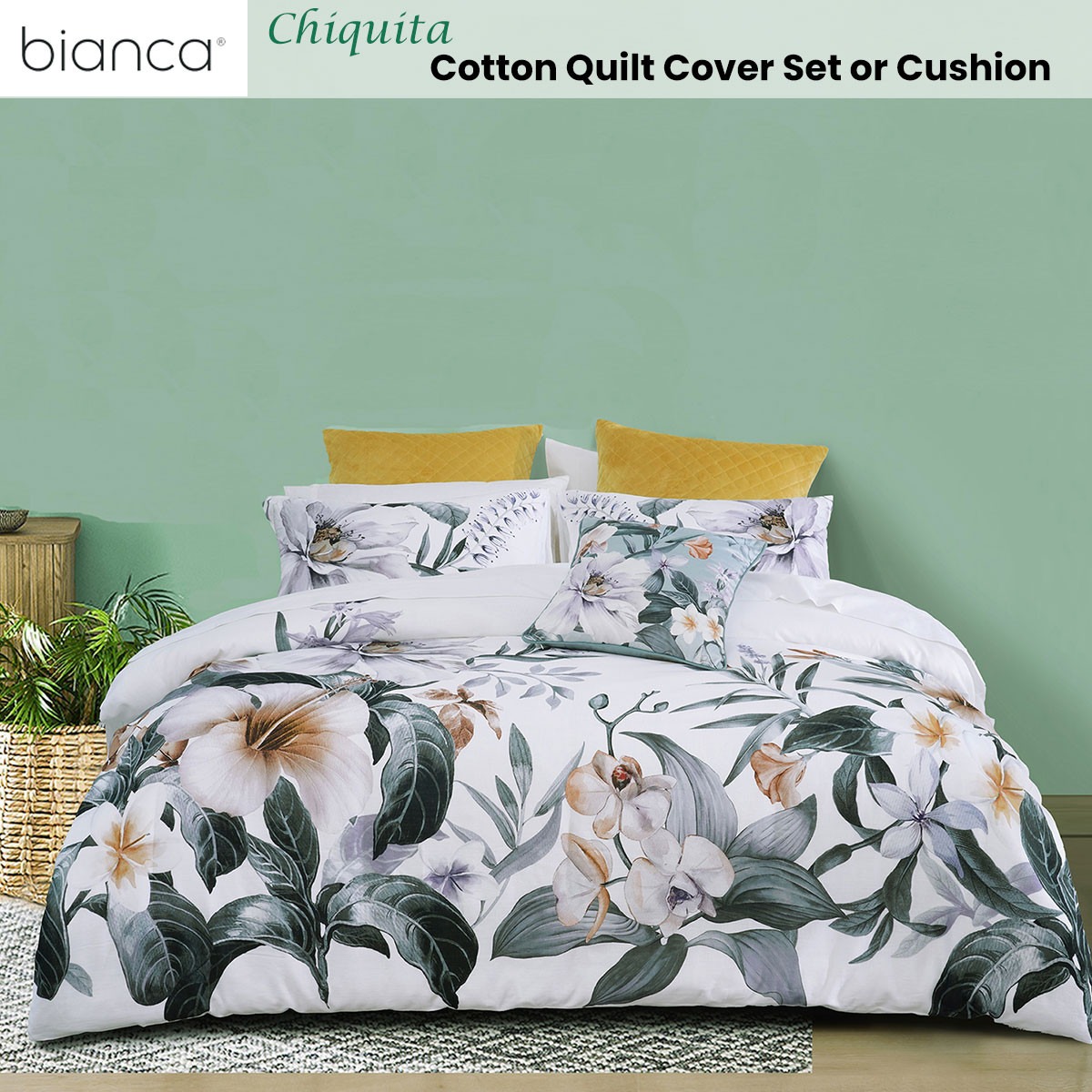 V442-BCA-QUILTCS-CHIQUITA-WHITE-QS-202502260945-01 Bianca Chiquita Cotton Quilt Cover Set Queen - Image 2