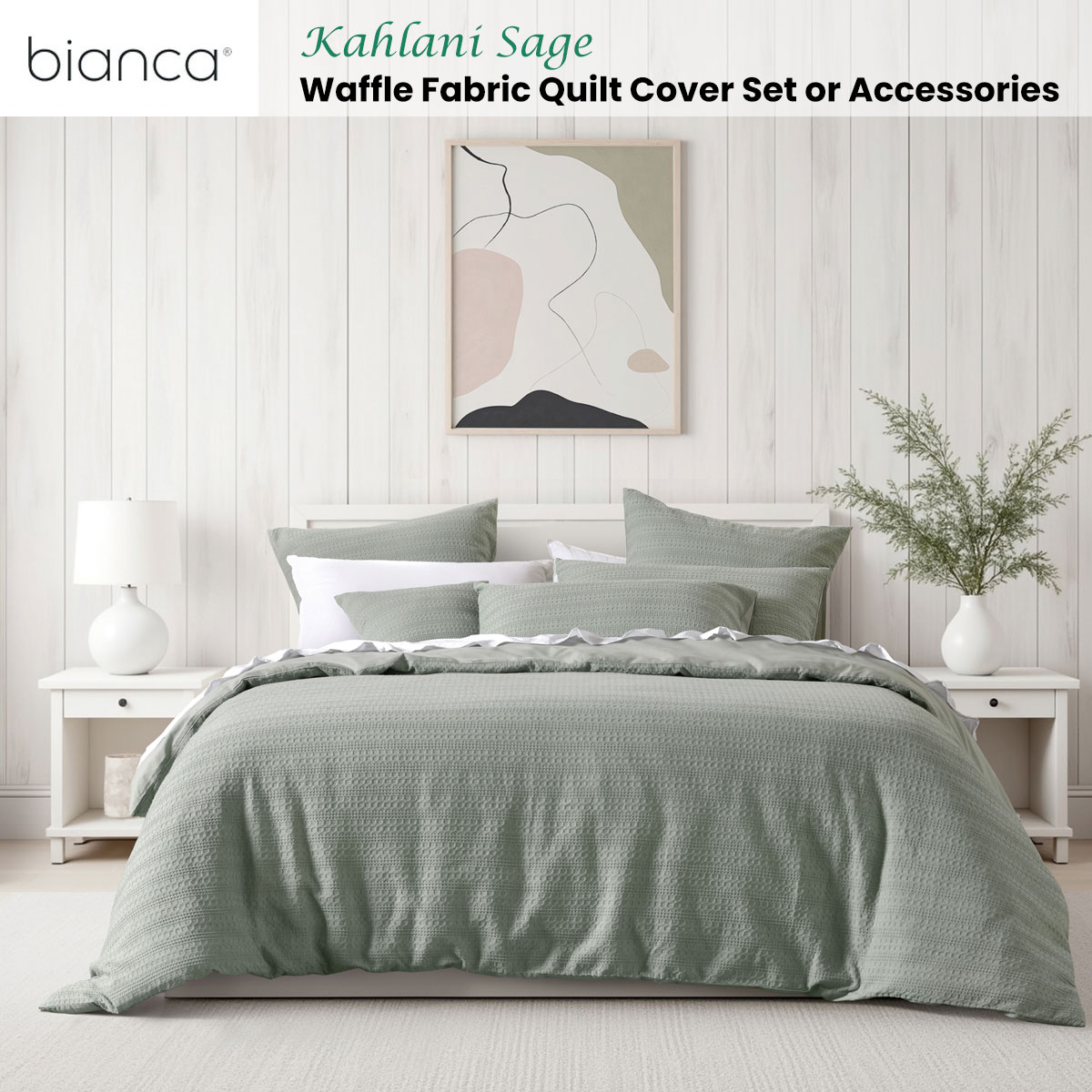 V442-BCA-QUILTCS-KAHLANI-SAGE-SB-202505231012-01 Bianca Kahlani Sage Waffle Quilt Cover Set Single - Image 2