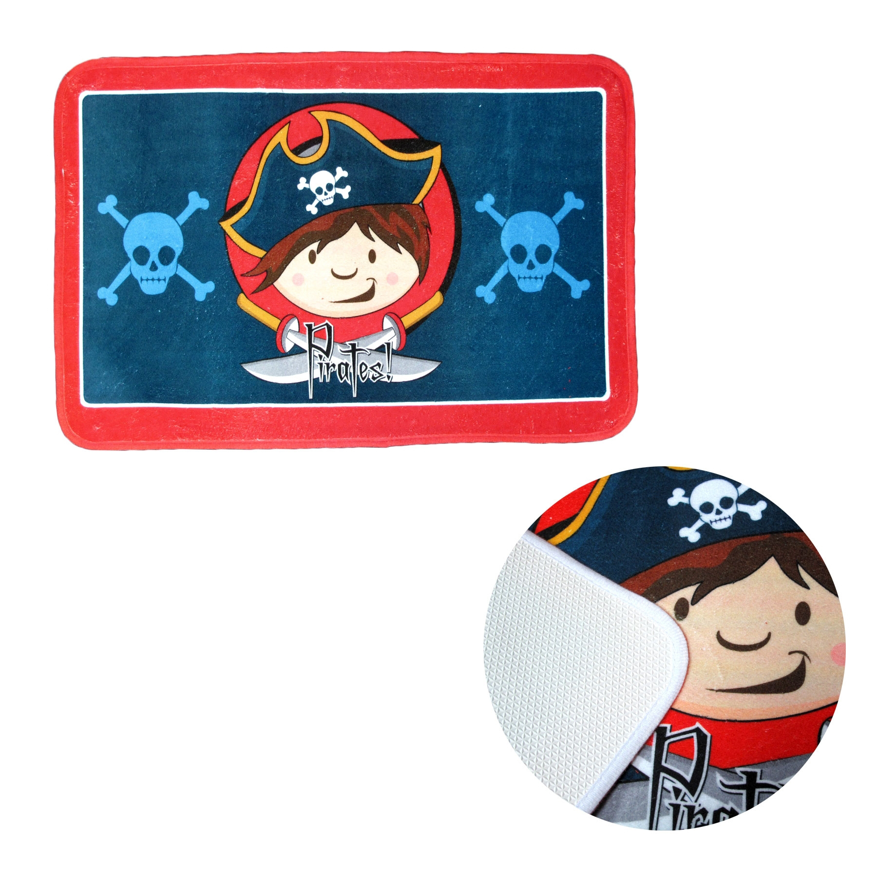 V442-CAP-FLOORR-PIRATE-MULTI-RE-98032-00 Kids Floor Mat Kids Workshop Pirate - Image 1