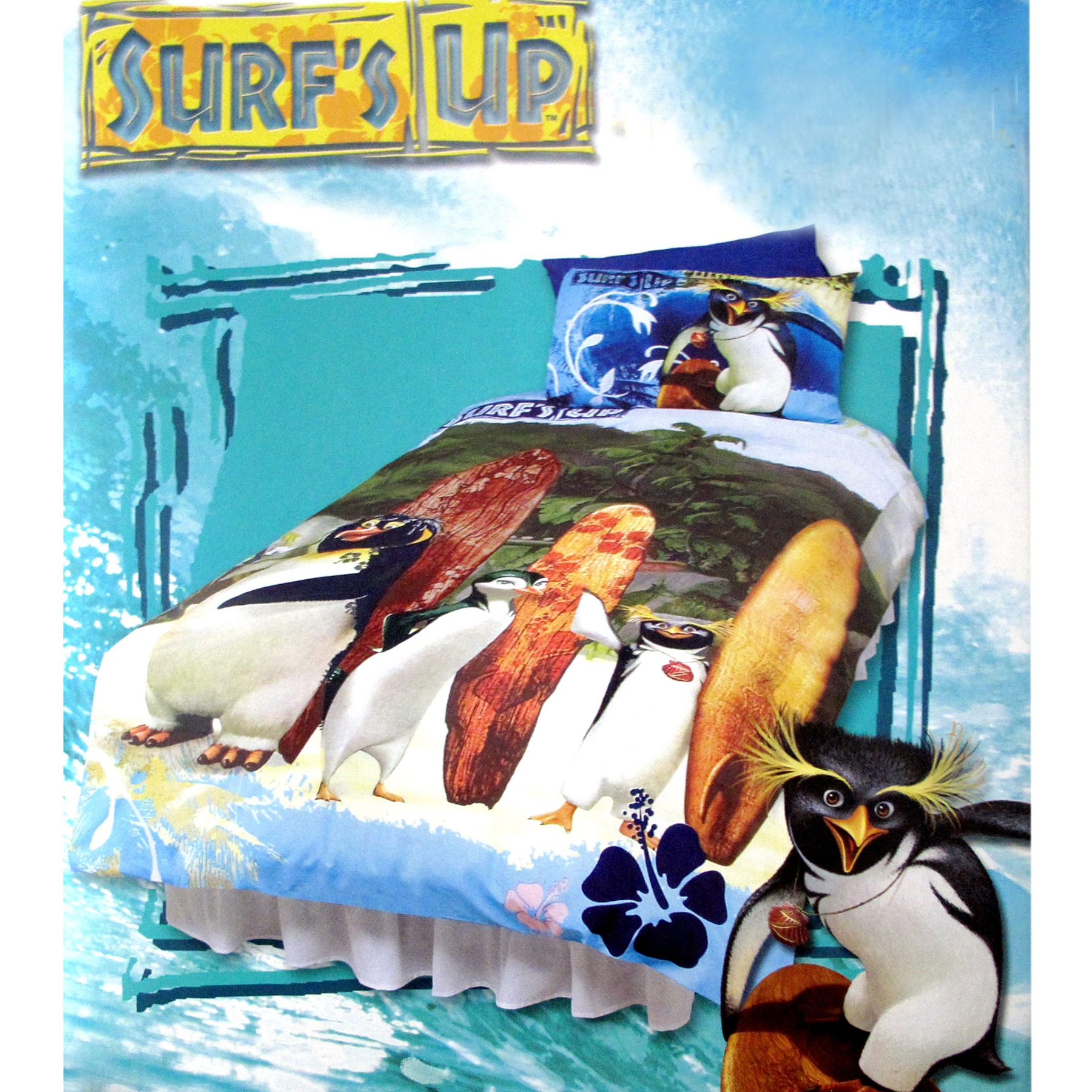 V442-CAP-QUILTCS-SURFSUP-MULTI-SB-98027-00 Surf's Up Quilt Cover Set Single - Image 1