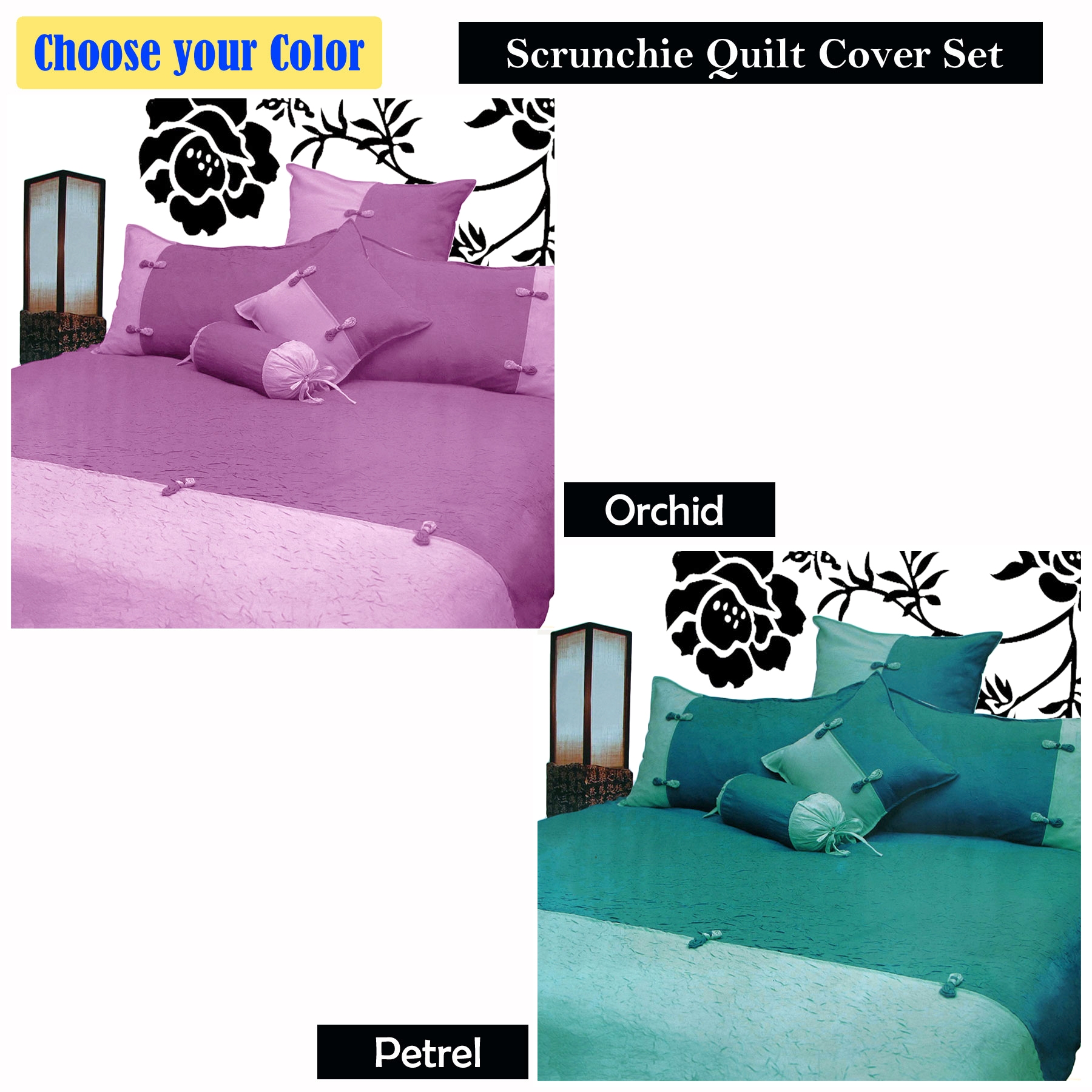 V442-END-QUILTCS-SCRUNCHIE-ORCHID-QS-98829-01 Phase 2 Scrunchie Orchid Quilt Cover Set QUEEN - Image 2