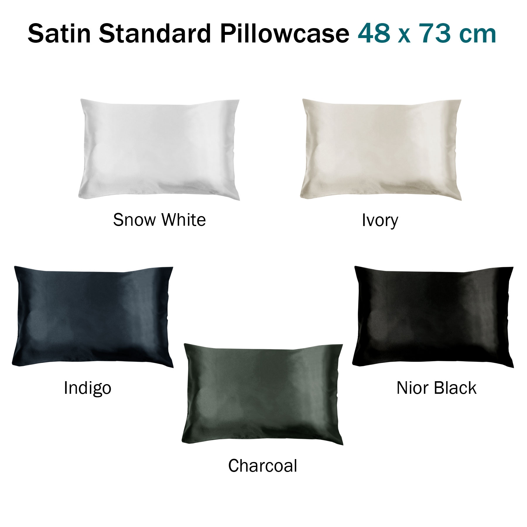 V442-GNA-PILLOWC-SATIN-NIOR-ST-117517-01 Invitation Satin Standard Pillowcase Nior Black - Image 2