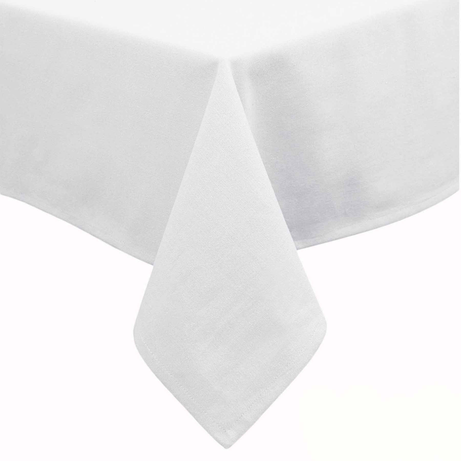 Hoydu Cotton Blend Table Cloth 180cm x 260cm  - Bright White