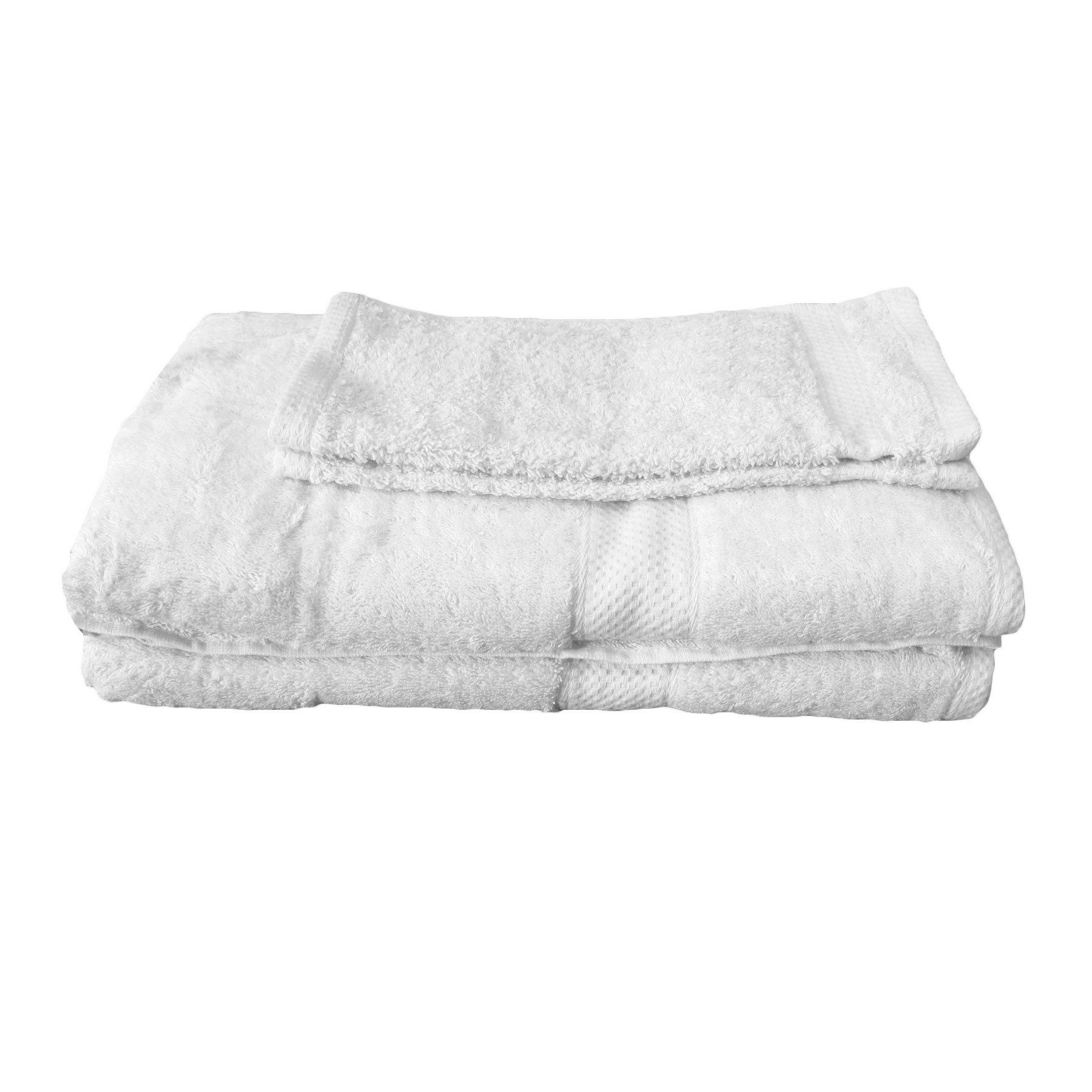 V442-GXY-TOWEL-EGYPTIAN4BATHSHEETFW-WHITE-RE-141574-00 Pack of 4 - Egyptian Cotton Extra Large Bath Sheets and Face Washers set White - Image 1