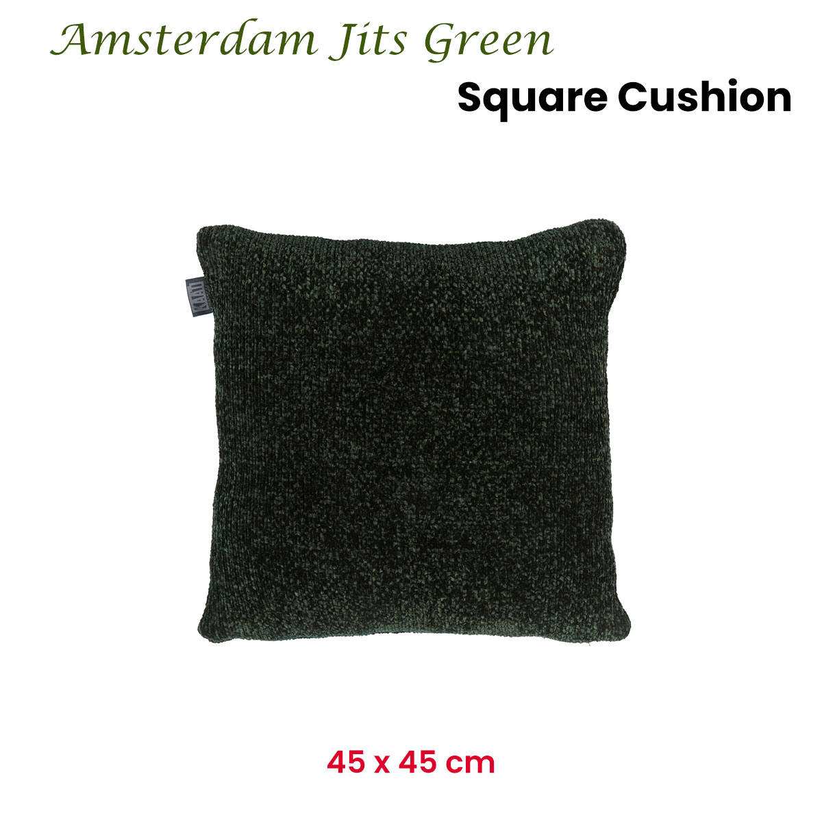 V442-HIN-CUSHION-AMSTERDAMJITS-GREEN-SQ-202505231007-01 KAAT Amsterdam Jits Green Square Filled Cushion 45cm x 45cm - Image 2