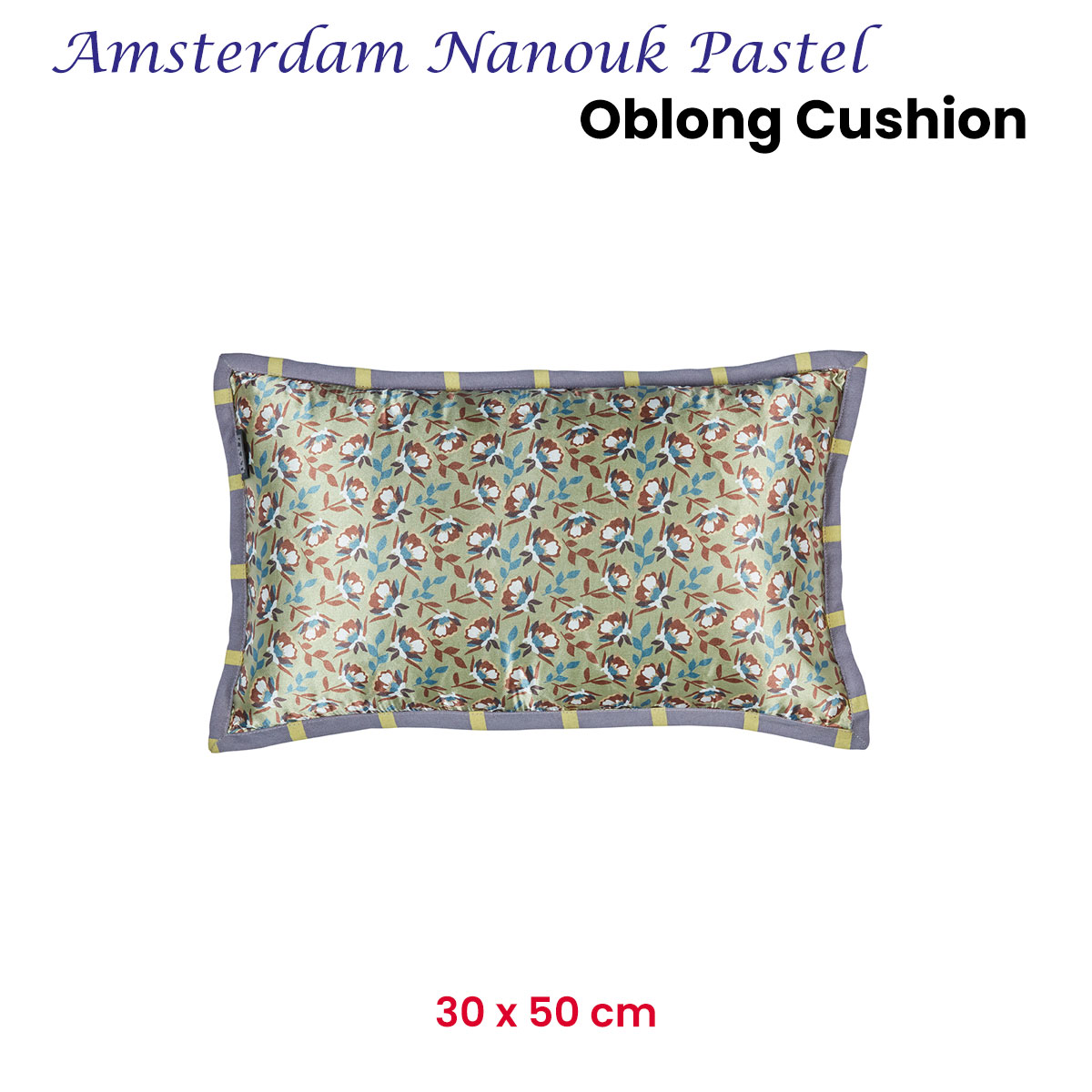 V442-HIN-CUSHION-NANOUK-PASTEL-RE-202505230953-01 KAAT Amsterdam Nanouk Pastel Floral Oblong Filled Cushion 30cm x 50cm - Image 2