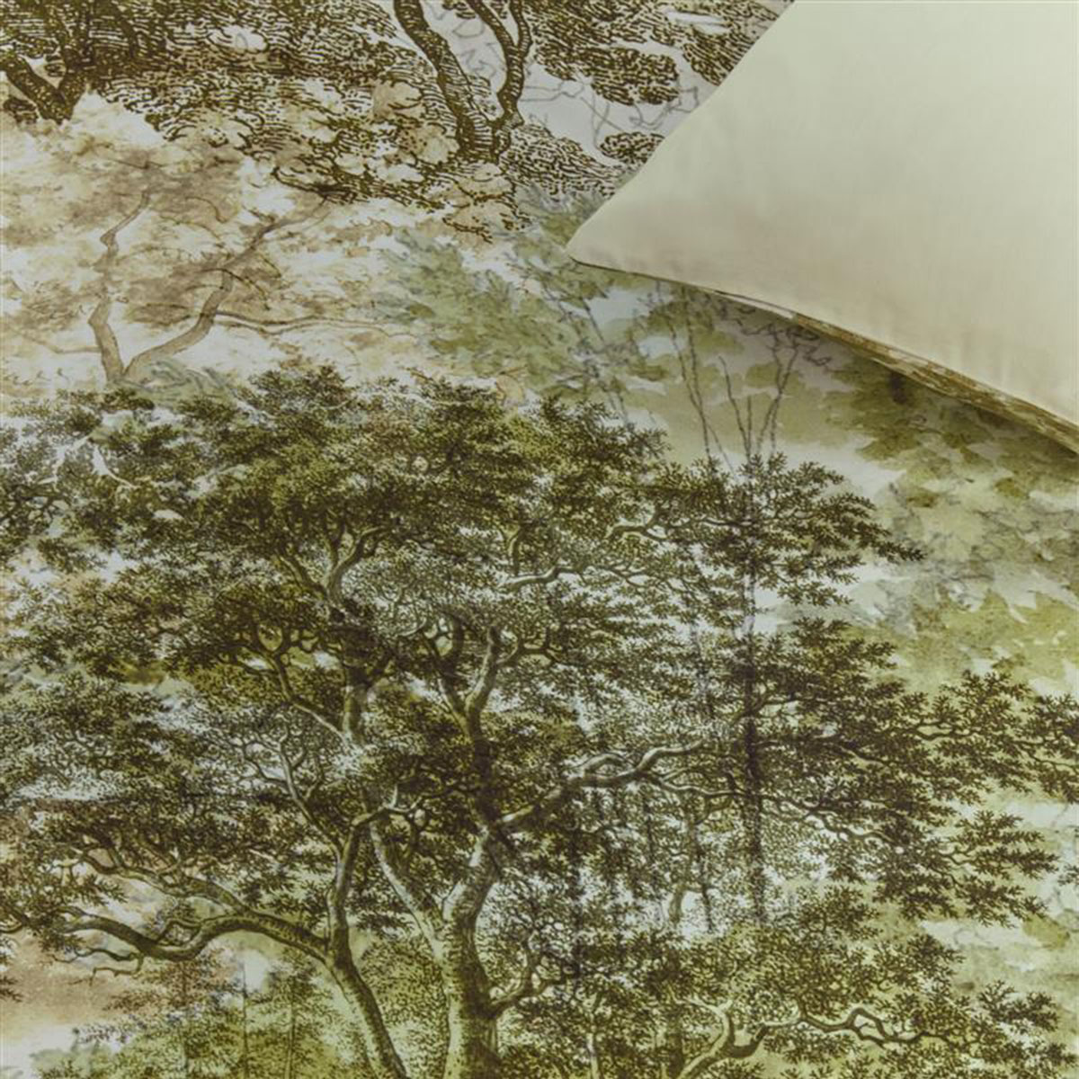 V442-HIN-QUILTCS-ARCADIA-GREEN-KI-83594-02 Bedding House Arcadia Green Cotton Sateen Quilt Cover Set King - Image 3