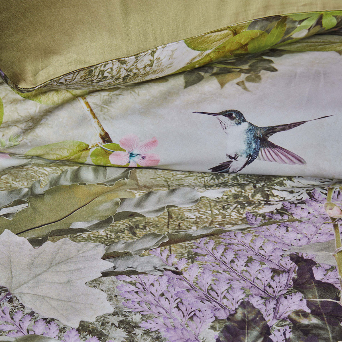 V442-HIN-QUILTCS-CHARMING-GREEN-QS-82718-02 Bedding House Charming Green Cotton Sateen Quilt Cover Set Queen - Image 3