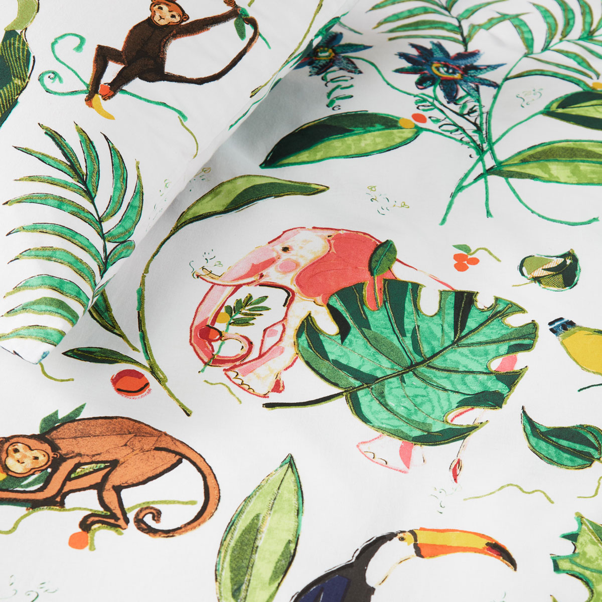 V442-HIN-QUILTCS-CRAZYJUNGLE-MULTI-SB-83218-03 Bedding House Crazy Jungle Multi Cotton Quilt Cover Set Single - Image 4