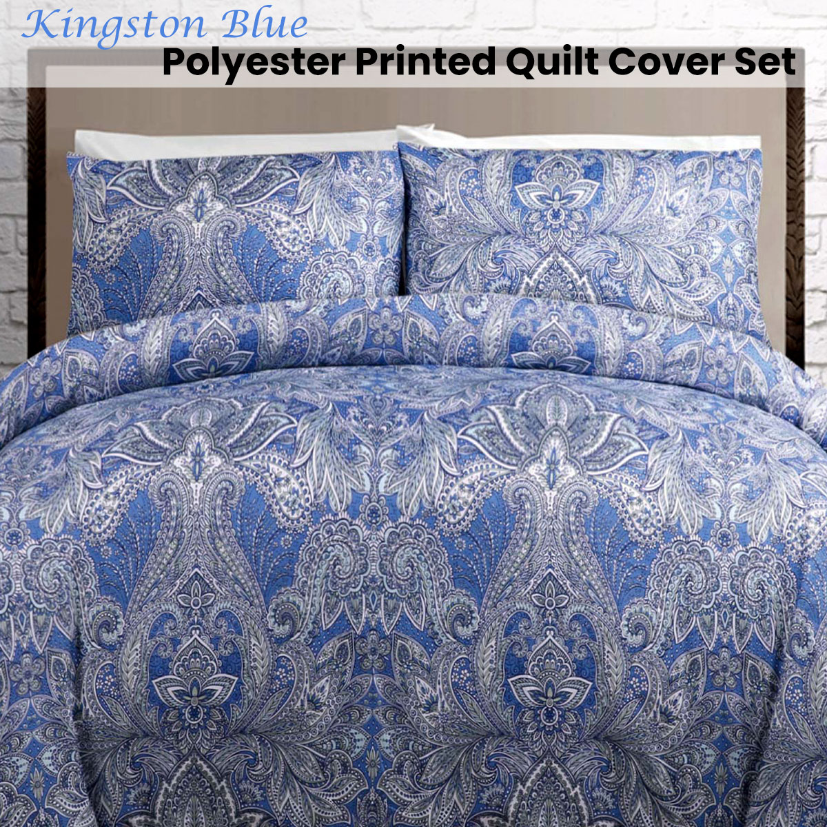 V442-HIN-QUILTCS-KINGSTON-BLUE-DS-173579-01 Big Sleep Kingston Blue Quilt Cover Set Double - Image 2