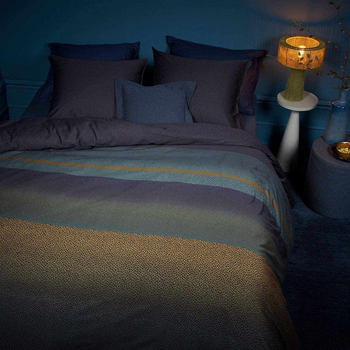V442-HIN-QUILTCS-LENNY-BLUE-QS-202503030940-03 Bedding House Lenny Blue Cotton Quilt Cover Set Queen - Image 4