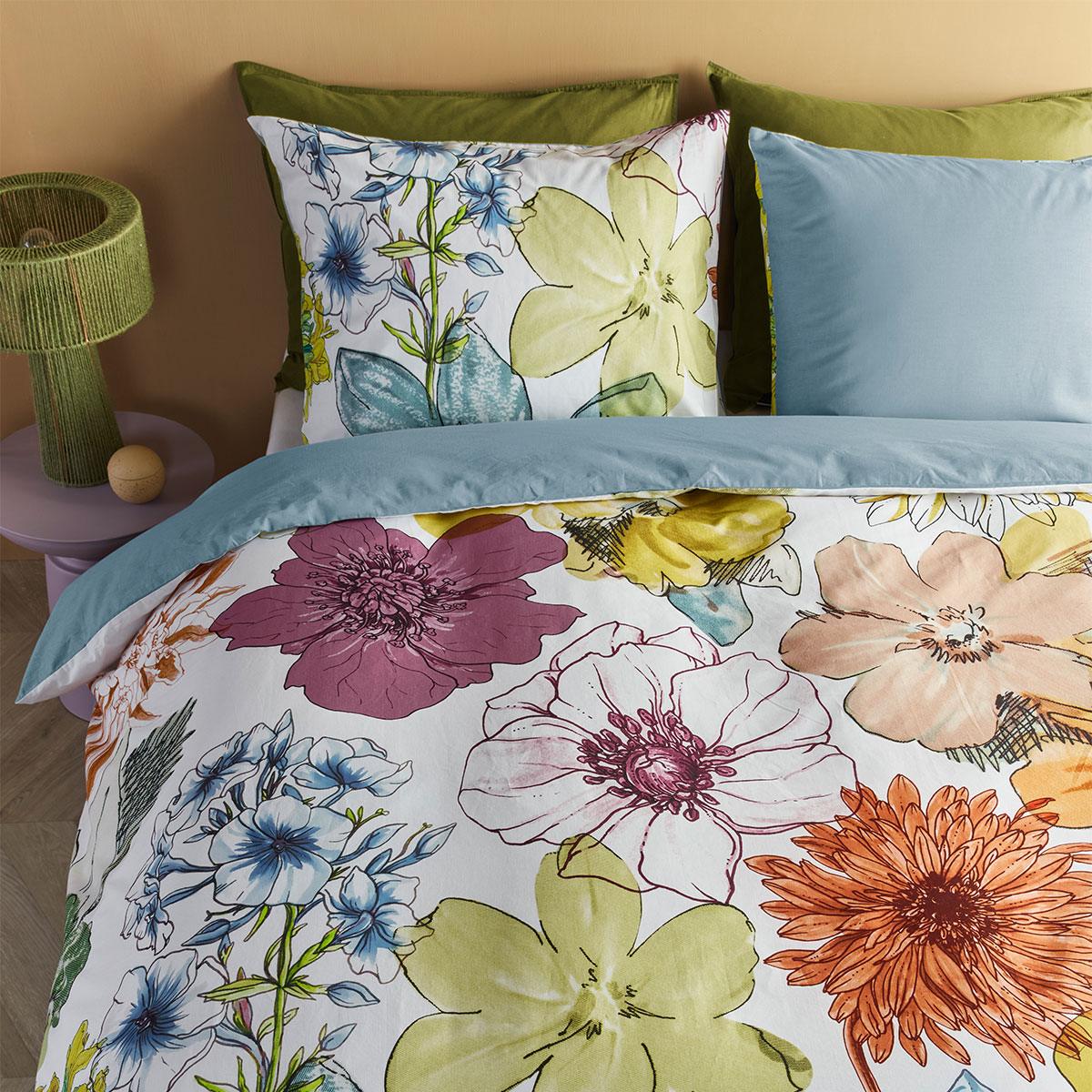 V442-HIN-QUILTCS-LOTTI-MULTI-KI-202503121045-03 Bedding House Lotti Multi Cotton Floral Quilt Cover Set King - Image 4