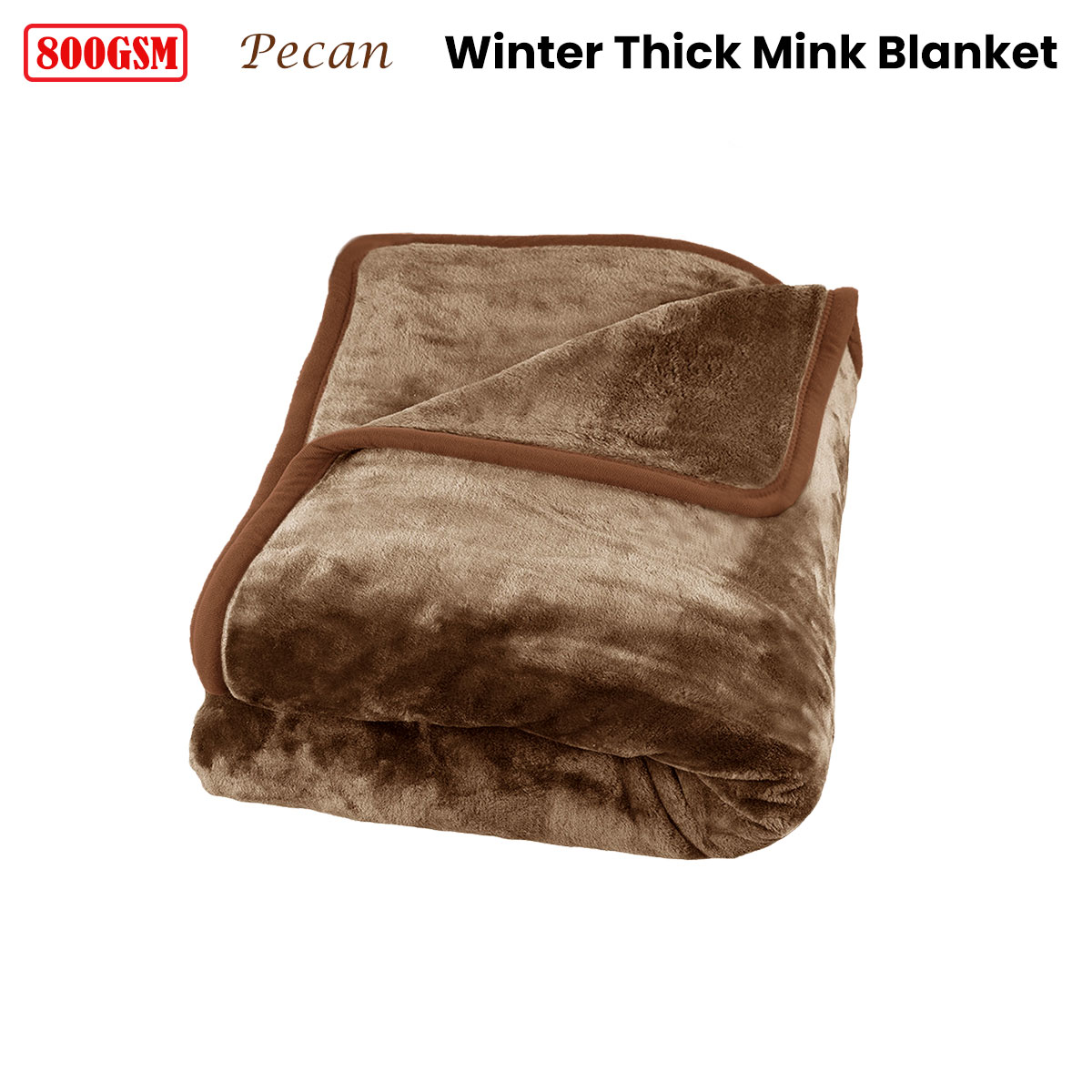 V442-IDC-BLANKET-800GSMMINK-PECAN-KI-177460-01 J Elliot Home 800GSM Luxury Winter Thick Mink Blanket Pecan King - Image 2
