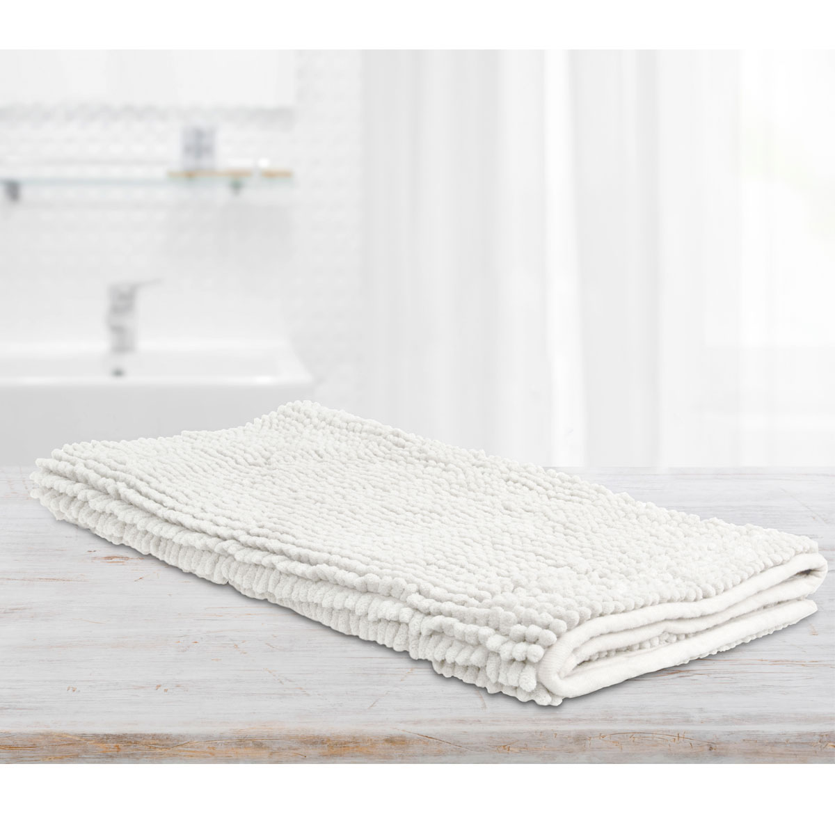 V442-INT-BATHM-TOGGLELARGE-WHITE-RE-141502-00 Toggle Microfiber Bath Mat Large White - Image 1