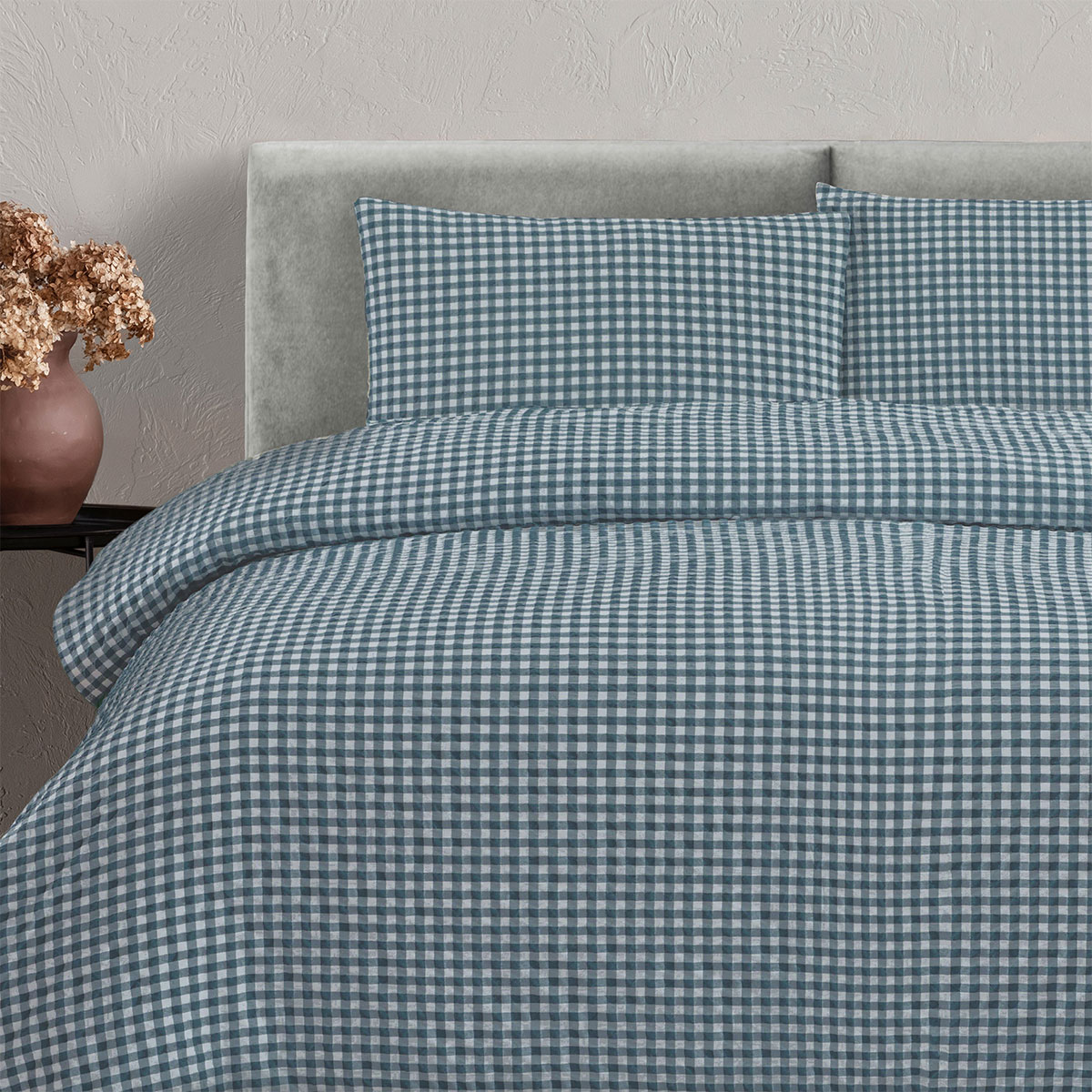 V442-INT-QUILTCS-ROWE-TEAL-KI-202506190425-02 Ardor Rowe Teal Textured Seersucker Quilt Cover Set King - Image 3