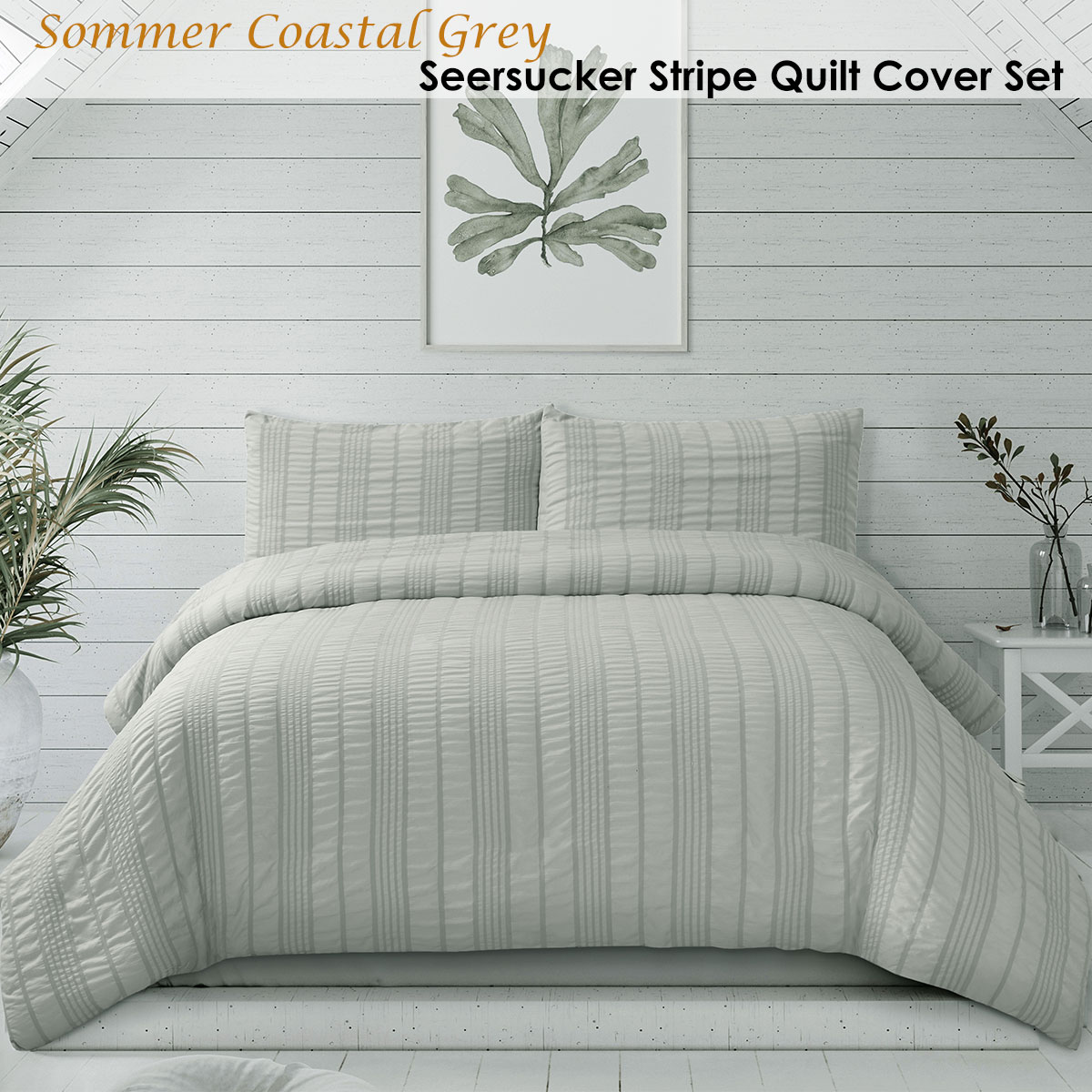 V442-INT-QUILTCS-SOMMER-COASTALGREY-QS-141931-01 Ardor Sommer Coastal Grey Seersucker Stripe Quilt Cover Set Queen - Image 2