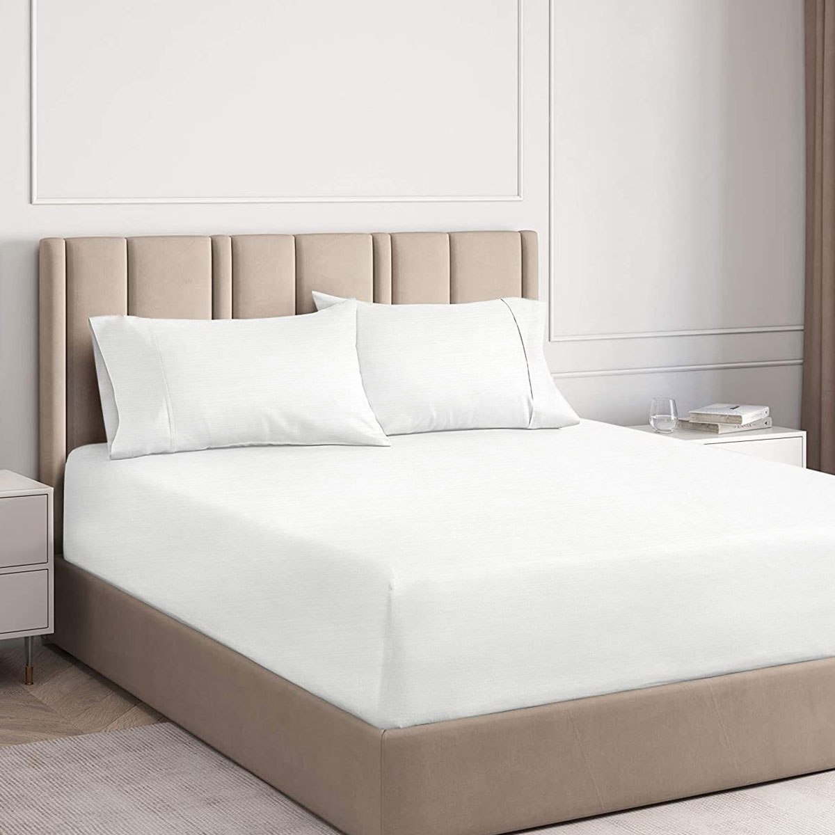 V442-KIT-FITTEDSS-2000COOLBAMBOO-WHITE-SB-202503241630-00 Ramesses White 2000TC Cooling Bamboo Combo Set Single - Image 1