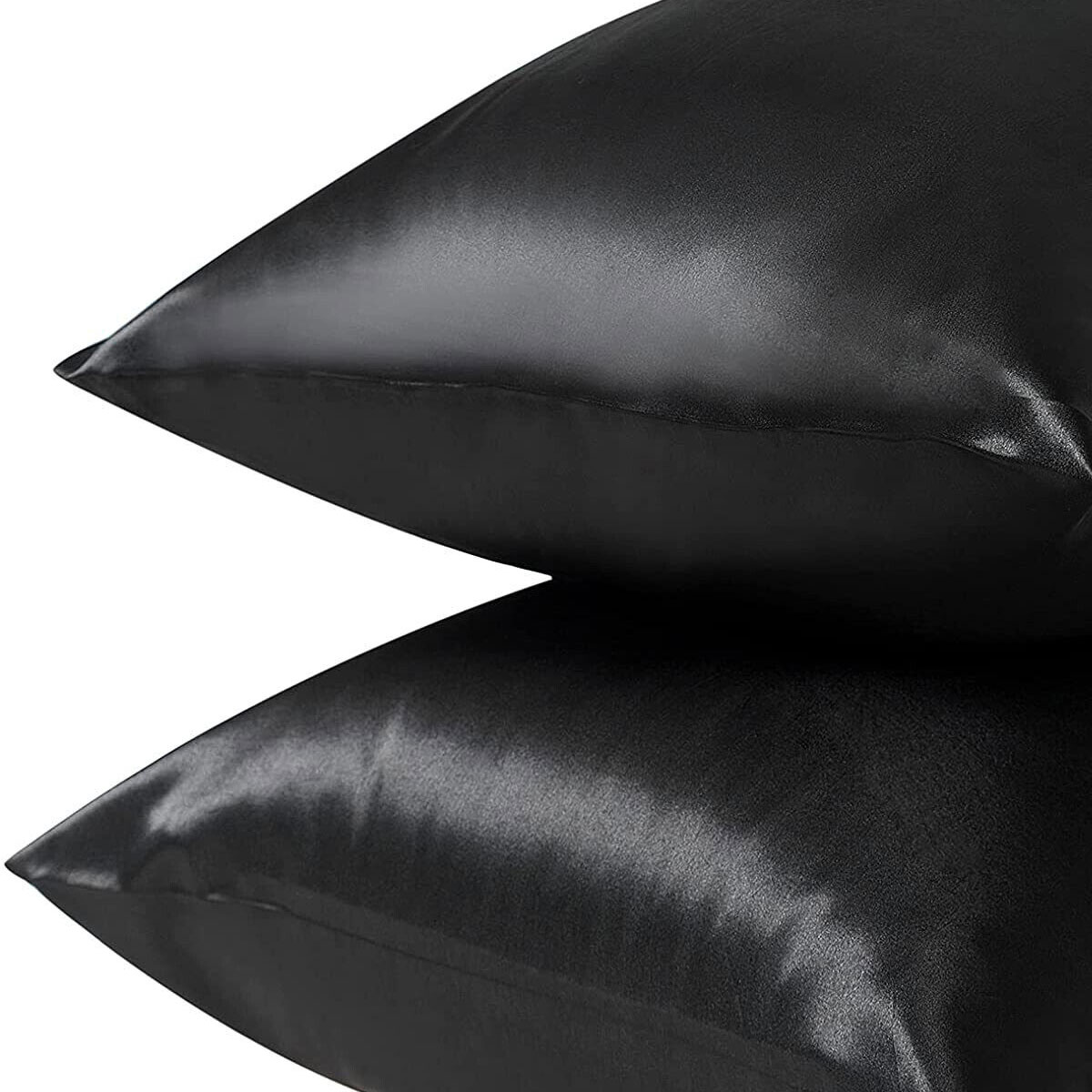 V442-STT-PILLOWC-PAIRSATIN-BLACK-KI-202503241611-02 Pair of King Satin Silk Pillowcases with Envelope Closure 51 x 102 cm Black - Image 3