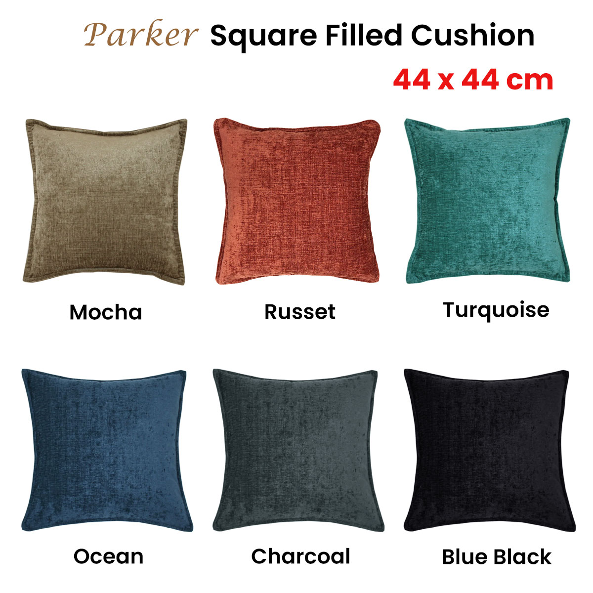 V442-WAM-CUSHION-PARKER-CHARCOAL-SQ-204743-01 Jason Parker Charcoal Square Filled Cushion 44 x 44 cm - Image 2