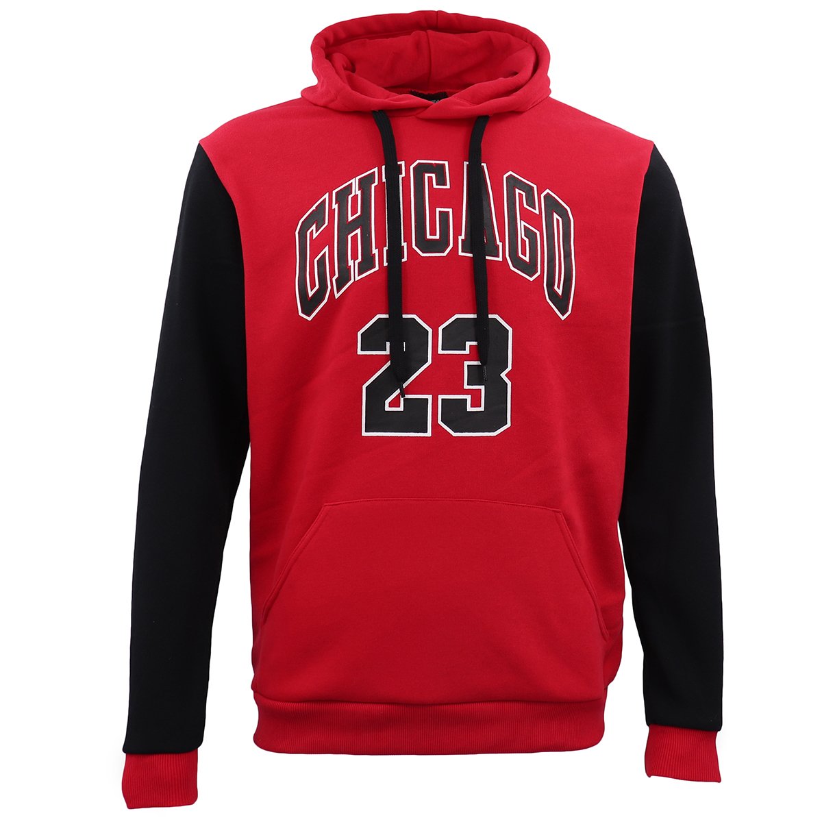 V474-397410-103840-00 Men's Fleece Pullover Hoodie Jacket Chicago Bulls 23 Michael Jordan Sweat Shirt, Red, 3XL - Image 1